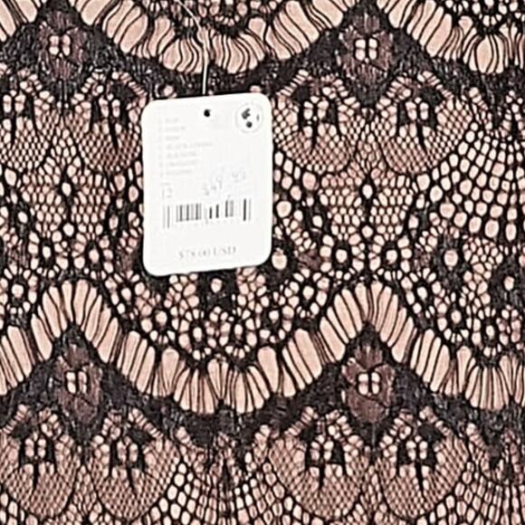 Free People Zoey Lace Mini Skirt Women’s 12 Black Blush Whimsygoth Romantic NEW - Picture 7 of 7